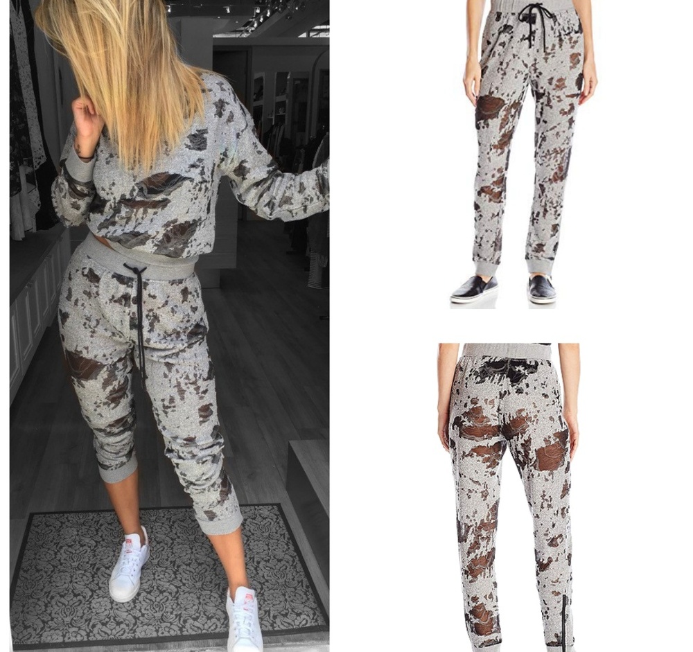 SOLDKendall + Kylie Deconstructed Terry Sweatpants